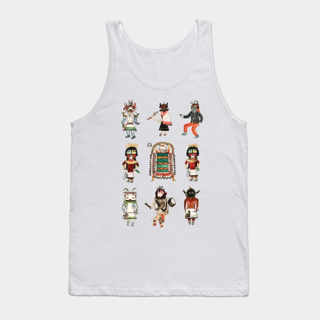 Antique Cherokee Indian Drawing Set Tank Top by KewaleeTee